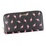 MIUMIU（ミュウミュウ） 長財布 5ML506 F0UAL NERO/ROSA DIS.CAT