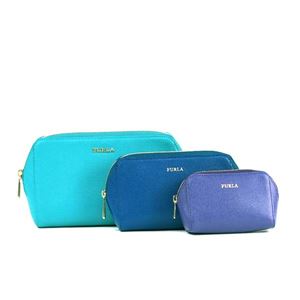 Furla（フルラ） ポーチ EL95 TBV TURCHESE 16W+BLU LAGUNA+VIOLA