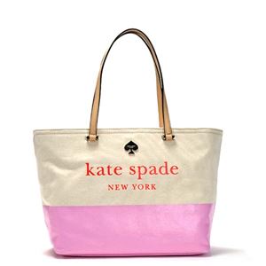 KATE SPADE（ケイトスペード） トートバッグ PXRU6572 280 NATURAL/VIBRANT PINK//BLACK/CREAM
