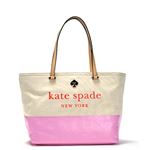 KATE SPADE（ケイトスペード） トートバッグ PXRU6572 280 NATURAL/VIBRANT PINK//BLACK/CREAM