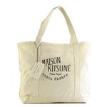 MAISON KITSUNE（メゾンキツネ） トートバッグ AU05100AT1009-ECBK ECRU BLACK