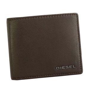 DIESEL（ディーゼル） 2つ折小銭付き財布 X04459 H6607 BROWN／FREESIA YELLOW