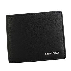 DIESEL（ディーゼル） 2つ折小銭付き財布 X04459 H6586 BLACK／ORANGE PEPPER