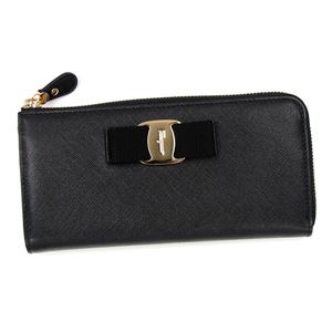 Ferragamo（フェラガモ） L字ファスナー長財布 22C124 588279 NERO