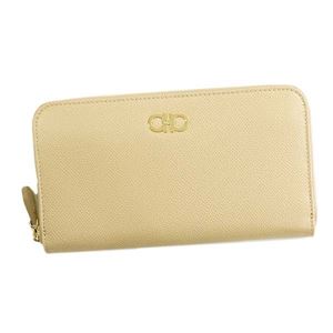 Ferragamo（フェラガモ） ラウンド長財布 22C882 674596 MACADAMIA