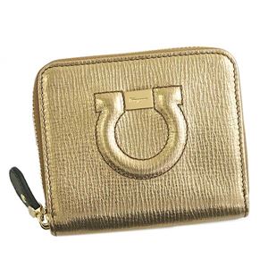 Ferragamo（フェラガモ） 2つ折小銭付き財布 22D201 696175 ORO／NERO