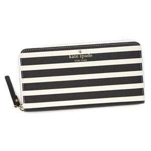 KATE SPADE（ケイトスペード） ラウンド長財布 PWRU4235 79 BLACK／SANDY BEACH