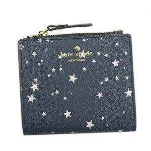 KATE SPADE（ケイトスペード） 2つ折小銭付き財布 PWRU6094 458 RICH NAVY MULTI