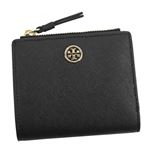 TORY BURCH（トリーバーチ） 2つ折小銭付き財布 47124 18 BLACK ／ ROYAL NAVY