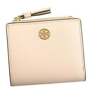 TORY BURCH（トリーバーチ） 2つ折小銭付き財布 47124 688 PALE APRICOT ／ ROYAL NAVY