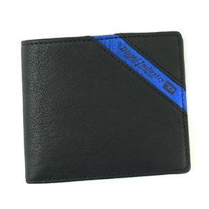 DIESEL（ディーゼル） 2つ折小銭付き財布 X03611 H6169 BLACK／COBALTO