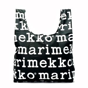 marimekko（マリメッコ） 折りたたみトートバッグ 41395 910 BLACK／WHITE