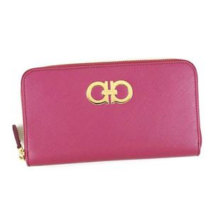 Ferragamo（フェラガモ） ラウンド長財布 22B300 656491 SANGRIA