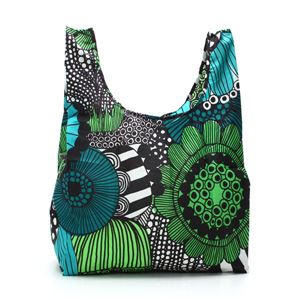 marimekko（マリメッコ） 折りたたみトートバッグ 41404 160 WHITE／GREEN／BLACK
