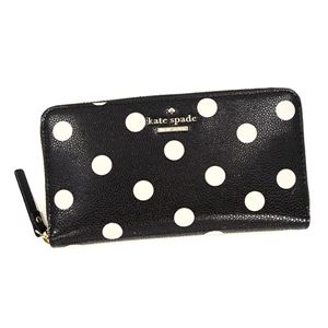 KATE SPADE（ケイトスペード） ラウンド長財布 PWRU3913 96 BLACK／DECO BEIGE