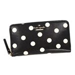 KATE SPADE（ケイトスペード） ラウンド長財布 PWRU3913 96 BLACK／DECO BEIGE