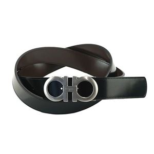 Ferragamo（フェラガモ） ベルト 675542 312615 NERO／HICKORY 長さ109.5/119.5 幅3.5 ベルト穴5