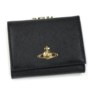 Vivienne Westwood（ヴィヴィアンウエストウッド） 三つ折り財布（小銭入れ付） 1311V NERO