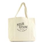 MAISON KITSUNE（メゾンキツネ） トートバッグ  FW17U1002-ECBK  ECRU BLACK