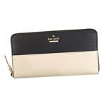 KATE SPADE（ケイトスペード） ラウンド長財布  PWRU5073B 913 TUSK/BLACK