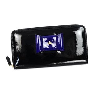Vivienne Westwood（ヴィヴィアンウエストウッド） ラウンド長財布  5140  NERO/BLUETTE