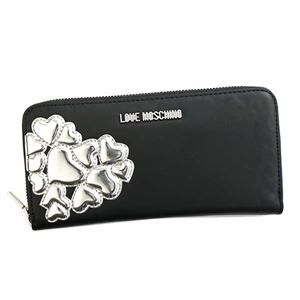 LOVE MOSCHINO（ラブモスキーノ） ラウンド長財布  JC5557 00A NERO/ARGENTO