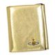 Vivienne Westwood（ヴィヴィアンウエストウッド） Wホック財布 NAPPA CALF 737V  ゴールド H12×W10×D2