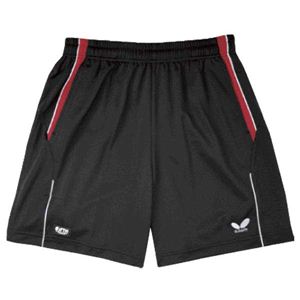 バタフライ（Butterfly） 51470 フェアタッキー・パンツ 【卓球ウエア／男女共通モデル／キッズ】 ブラック×レッド JM