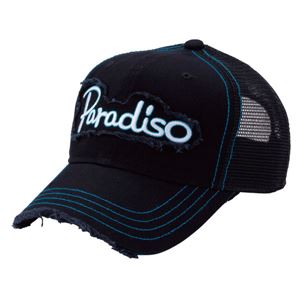 PARADISO（パラディーゾ） ハーフメッシュキャップ CPCM33 ブラック - 拡大画像