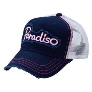 PARADISO（パラディーゾ） ハーフメッシュキャップ CPCM33 ネイビー - 拡大画像