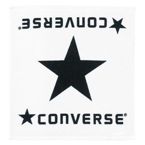 CONVERSE（コンバース） ハンドタオル CB111904 ホワイト×ブラック 【3個セット】 - 拡大画像