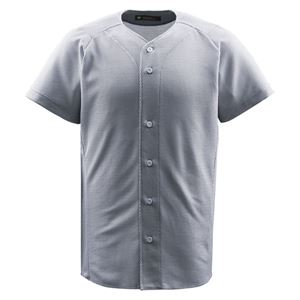 デサント（DESCENTE） フルオープンシャツ （野球） DB1010 シルバー M - 拡大画像