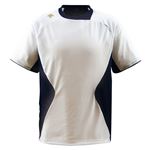 デサント(DESCENTE) ベースボールシャツ (野球) DB114 Sホワイト×ブラック×Sゴールド XA