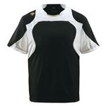 デサント(DESCENTE) ベースボールシャツ (野球) DB115 ブラック×Sホワイト×Sゴールド L