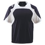 デサント(DESCENTE) ベースボールシャツ (野球) DB115 Sネイビー×Sホワイト×ホワイト L