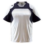 デサント(DESCENTE) ベースボールシャツ (野球) DB115 Sホワイト×Sネイビー×Sネイビー L