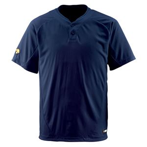 デサント（DESCENTE） ベースボールシャツ（2ボタン） （野球） DB201 Dネイビー XA - 拡大画像