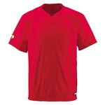 デサント（DESCENTE） ベースボールシャツ（2ボタン） （野球） DB201 レッド M