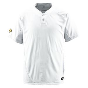 デサント（DESCENTE） ベースボールシャツ（2ボタン） （野球） DB201 Sホワイト L - 拡大画像