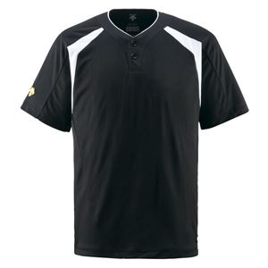 デサント(DESCENTE) ベースボールシャツ(2ボタン) (野球) DB205 ブラック L 商品画像