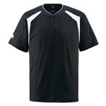 デサント(DESCENTE) ベースボールシャツ(2ボタン) (野球) DB205 ブラック L