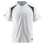 デサント(DESCENTE) ベースボールシャツ(2ボタン) (野球) DB205 Sホワイト×ブラック M