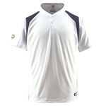 デサント(DESCENTE) ベースボールシャツ(2ボタン) (野球) DB205 Sホワイト×Dネイビー L