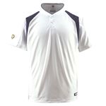 デサント（DESCENTE） ベースボールシャツ（2ボタン） （野球） DB205 Sホワイト×Dネイビー L