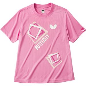 バタフライ(Butterfly) 男女兼用Tシャツ キュービック・Tシャツ 45070 ピンク L