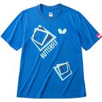 バタフライ(Butterfly) 男女兼用Tシャツ キュービック・Tシャツ 45070 ブルー M