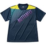 バタフライ(Butterfly) 男女兼用Tシャツ グラデイト・Tシャツ 45090 ネイビー S