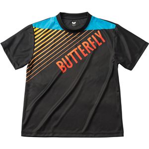 バタフライ(Butterfly) 男女兼用Tシャツ グラデイト・Tシャツ 45090 ブラック M