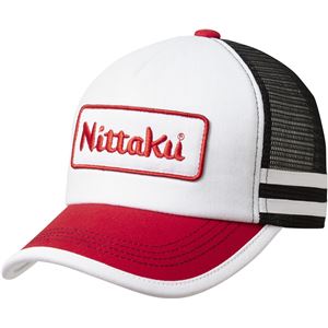 ニッタク（Nittaku） メッシュキャップ NL9205 ホワイト - 拡大画像