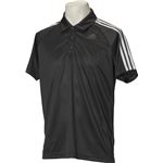 adidas（アディダス） D2M トレーニング3ストライプポロシャツ カラー：ブラック サイズ：J／L